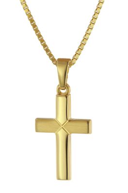 trendor Schmuck Kreuz-Anhänger für Kinder Gold 333 mit goldplattierter Halskette 756