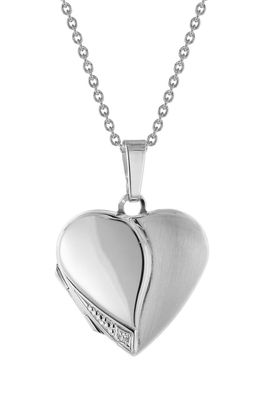 trendor Schmuck Damen Medaillon Herz mit Halskette Silber 925 75734