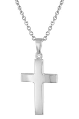 trendor Schmuck Kreuz-Anhänger 21 mm Weißgold 333 (8 Karat) mit Silberkette 75966