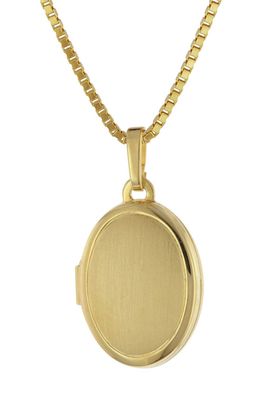 trendor Schmuck Medaillon 333 Gelbgold mit Vergoldeter Silberkette 75973