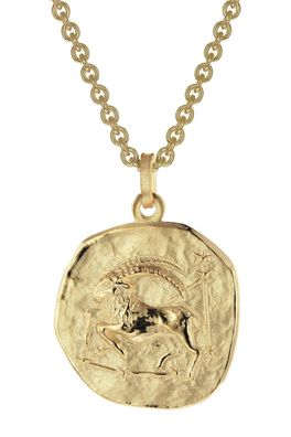 trendor Schmuck Steinbock Sternzeichen Ø 20 mm Herrenkette Gold auf Silber 39070-01