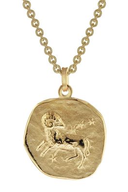 trendor Schmuck Widder Sternzeichen Ø 20 mm Herren-Halskette Gold auf Silber 39070-0