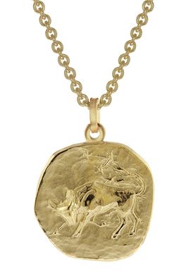 trendor Schmuck Stier Sternzeichen Ø 20 mm Herren-Halskette Gold auf Silber 39070-05