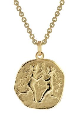 trendor Schmuck Zwilling Sternzeichen Ø 20 mm Herrenkette Gold auf Silber 39070-06