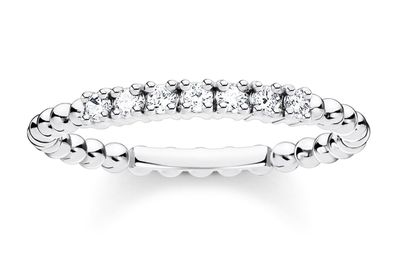 Thomas Sabo Schmuck Damen-Silberring Kugeln mit weißen Steinen TR2323-051-14