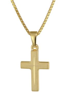 trendor Schmuck Kreuz-Anhänger für Kinder Gold 333 + goldplattierte Silberkette 3957