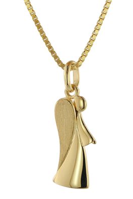 trendor Schmuck Engel-Anhänger Gold 333 (8 Karat) mit vergoldeter Kette 39630