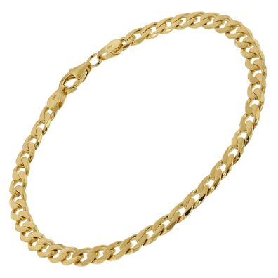 trendor Schmuck Panzer-Armband Silber 925 vergoldet 5 mm Breite 51320