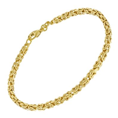 trendor Schmuck Armband Königskette Silber 925 Vergoldet Breite 3,2 mm 51322