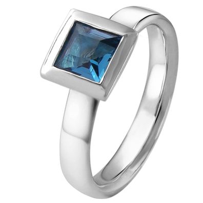 Acalee Schmuck Topas Ring Weißgold 333 / 8K Topas London Blau 90-1010-03