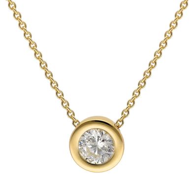 trendor Schmuck Halskette für Damen Gold 333 / 8K Zirkonia Collier 51364