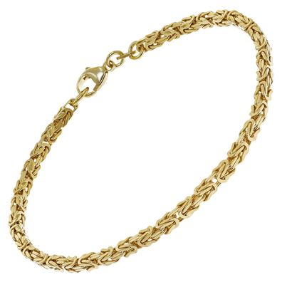 trendor Schmuck Armband Königskette Silber 925 Vergoldet Breite 2,8 mm 51560