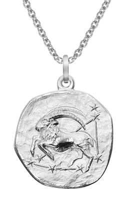 trendor Schmuck Sternzeichen Steinbock Ø 20 mm und Halskette 925 Silber 51610-01