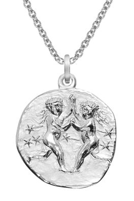 trendor Schmuck Sternzeichen Zwillinge Ø 20 mm und Halskette 925 Silber 51610-06