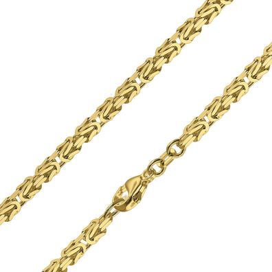 trendor Schmuck Königskette Collier Gold auf 925 Silber 2,8 mm Breite 51570