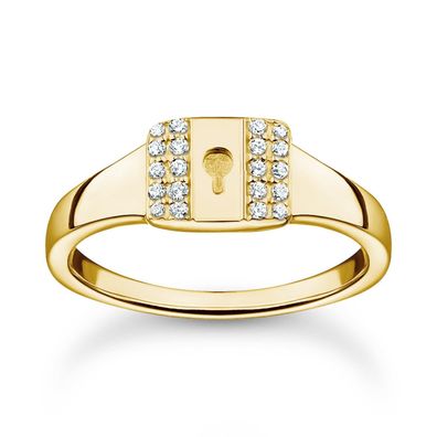 Thomas Sabo Schmuck Ring für Damen Schloss Goldfarben TR2372-414-14