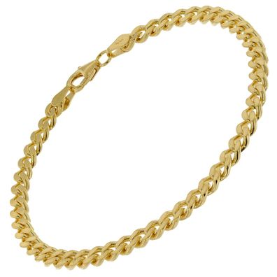 trendor Schmuck Armband 925 Silber Vergoldet Flachpanzer 4,7 mm breit 51914