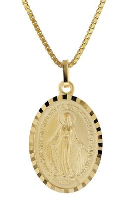 trendor Schmuck Milagrosa Gold 333 Anhänger Madonna + Vergoldete Silberkette 51928