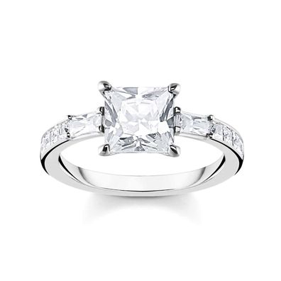Thomas Sabo Schmuck Damen-Ring Silber Weiße Steine TR2380-051-14