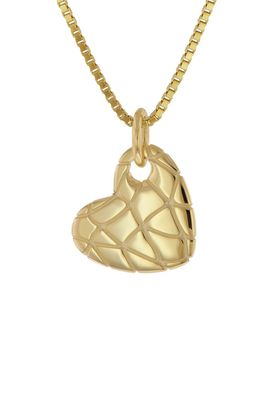 trendor Schmuck Herz-Anhänger Gold 333 / 8K mit vergoldeter Silber-Halskette 41130