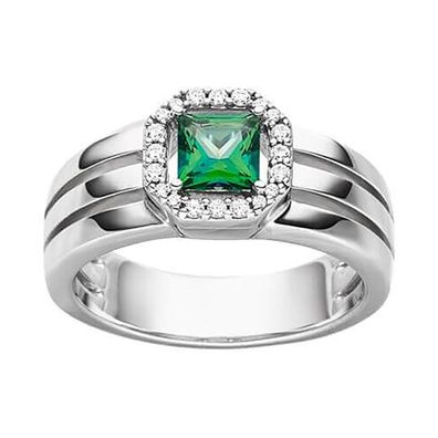 Viventy Schmuck Ring für Damen mit Grünem Stein 784271
