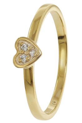 trendor Schmuck Damenring Gold 333/8K Herz mit Zirkonias 41538