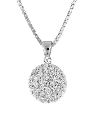 trendor Schmuck Damen-Kette Silber 925 Collier mit Zirkonia-Anhänger 41674