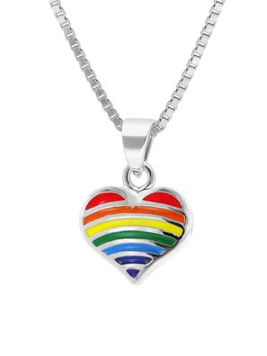trendor Schmuck Mädchen-Halskette mit Herz-Anhänger 925 Silber 41689