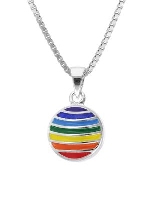 trendor Schmuck Kinder-Halskette Silber 925 Collier mit rundem Anhänger 41690