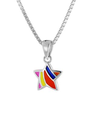 trendor Schmuck Kinder-Halskette Silber 925 Collier mit Stern-Anhänger 41681
