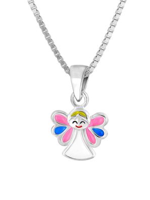 trendor Schmuck Kinder-Halskette mit Schutzengel Silber 925 Collier 41695