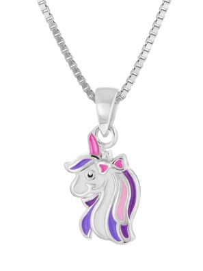 trendor Schmuck Kinder-Halskette Einhorn Silber 925 Collier 41696