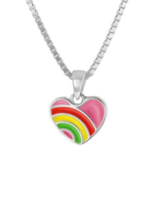 trendor Schmuck Mädchen-Halskette mit Herz-Anhänger Silber 925 Collier 41700