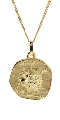 trendor Schmuck Halskette mit Sternzeichen Löwe Gold 333/8K Ø 16 mm 41920-08