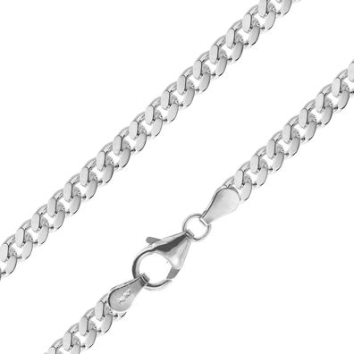 trendor Schmuck Herren-Panzerkette 925 Silber Halskette 4,1 mm breit 15258