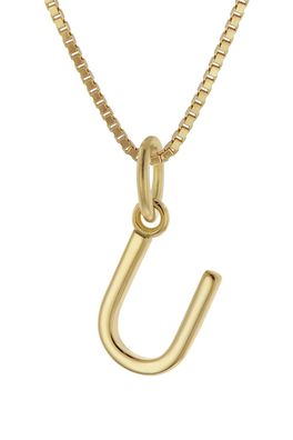 trendor Schmuck Damen-Kette mit Buchstabe U Anhänger Gold auf Silber 925 15255-U