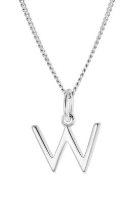 trendor Schmuck Damen-Halskette mit Buchstabe W Anhänger Silber 925 15210-W