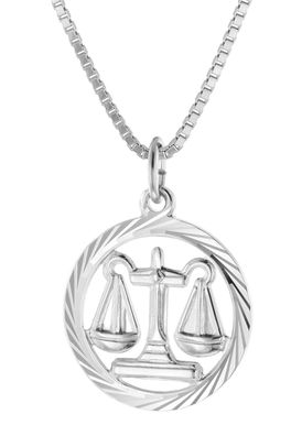 trendor Schmuck Waage Sternzeichen Halskette Silber 925 15360-10