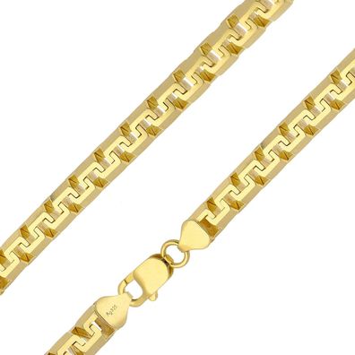 trendor Schmuck Halskette für Damen und Herren 925 Silber Vergoldet 15626