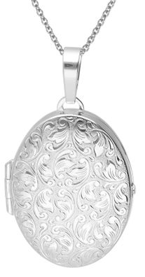 trendor Schmuck Damen-Kette mit Medaillon 925 Silber 15536