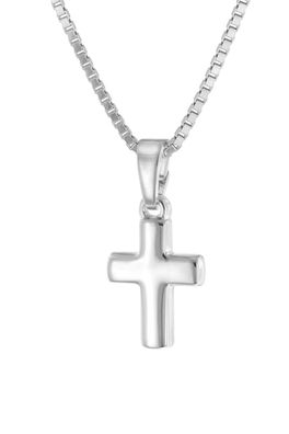 trendor Schmuck Kinder-Halskette mit Kreuz-Anhänger 925 Silber 15589