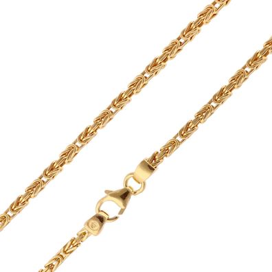 trendor Schmuck Halskette 925 Silber Vergoldet Königskette Breite 2,0 mm 15777