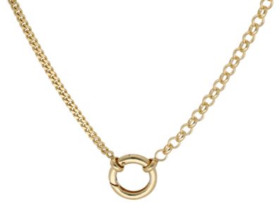 trendor Schmuck Damen-Halskette 925 Silber Vergoldet Fantasie Collier 15803