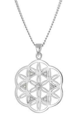 trendor Schmuck Damen-Halskette Mandala 925 Silber 15948