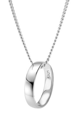 trendor Schmuck Damen-Kette mit Anhänger Silber 925 Freundschaftsring Halskette 1595