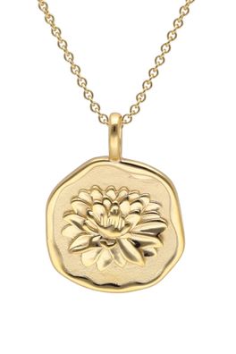 trendor Schmuck Halskette mit Monatsblume Juli 925 Silber Vergoldet 68002-07