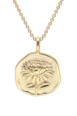 trendor Schmuck Halskette mit Monatsblume November 925 Silber Vergoldet 68002-11