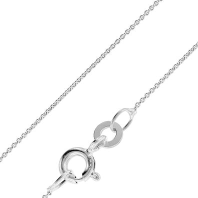 trendor Schmuck Halskette Feine Ankerkette Weißgold 333 / 8K Breite 0,8 mm 68058