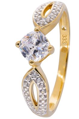 trendor Schmuck Damenring 333 Gelbgold mit Zirkonia 68149