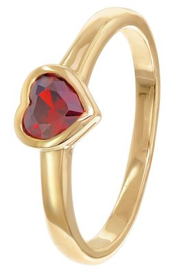 trendor Schmuck Damenring Gold 333/8K Mit Rotem Zirkonia Herz 41559